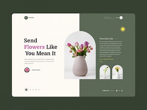 Flower shop landing page & Animation