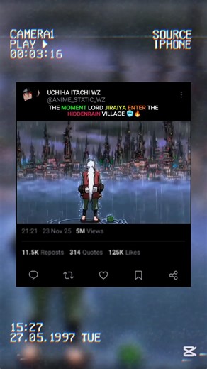 THE MOMENT LORD JIRAIYA ENTER THE HIDDEN RAIN VILLAGE 🥶🔥