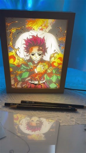 Amazing Light Painting Decorative Wall Canvas Customizable DIY LED Anime Light Box Three Frame Sizes