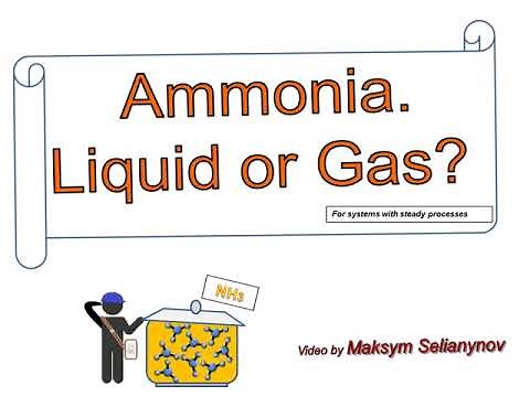Ammonia. Liquid or gas? How to determine? Animation