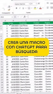 922 reactions · 16 comments | Aprende a crear macros con CHATGPT para hacer búsquedas con Excel #excelparanegocios #exceltips #excelparacontadores #excelparaauditores #excelparaaumentaringresos #excelparanegocios #excelparaemprendedores | Aprendizaje de Informatica | Facebook
