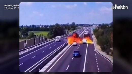 Les images impressionnantes du crash d’un petit avion sur une autoroute italienne