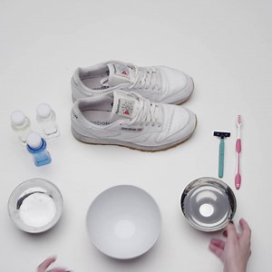 White sneakers are in, but what happens when they get dirty? Follow our #DIY cleaning tips and your kicks will always look fresh! http://reebk.co/6189BAOtD | Reebok Classic