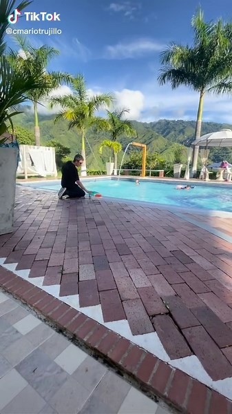 Tropical Outfit Showcase by the Poolside