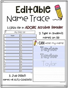 EDITABLE Name Trace