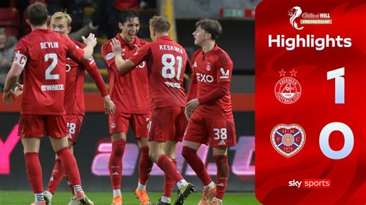 Aberdeen 1-0 Hearts | Scottish Premiership highlights