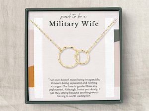Military Wife Gift Necklace | Deployment Gift for Wife | Proud Military Wife | Army Navy Wife Gift | Military Spouse Jewelry - Etsy
