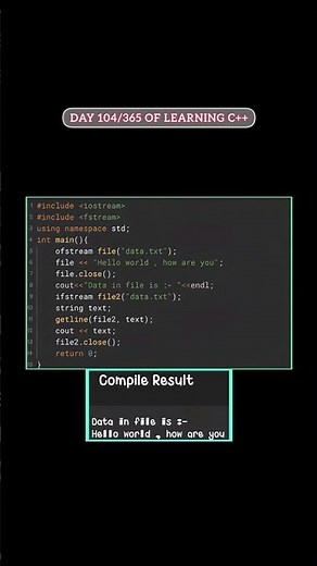 File handling in c++ #coder #coding #programming #trending #viral