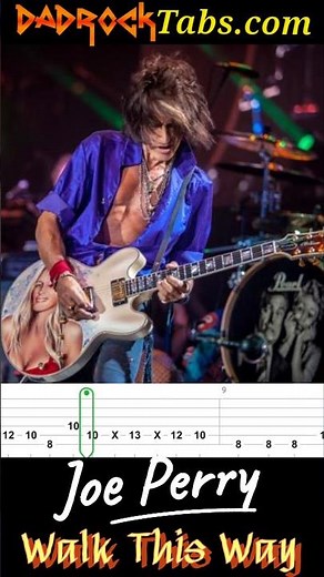 Walk This Way Joe Perry Aerosmith #learnguitar #guitartabs #guitar #howto #tutorial #classicrock