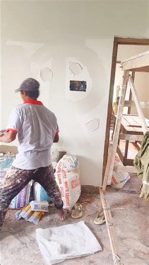 2 st coat wall putty 🏡 #homedesign #viralshorts #wallputtykaisekare #ceilingdesign #shortfeed