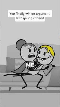 You finally win an argument with your girlfriend#boyfriend #girlfriend #animation #funny