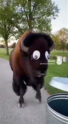 clumsy bison #funny #bison #comedy #smashultimate