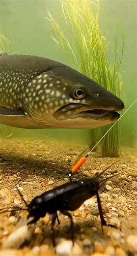 live Cricket bait Lake Trout fishing Reservoirs of Asturias Spain fresh water fish