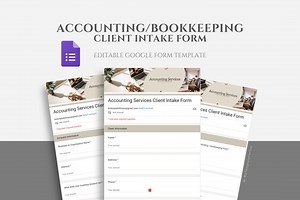 Editable Accounting & Bookkeeping Intake Form Template, Freelance Bookkeeper / Accountant Client Questionnaire Form, Google Forms Template - Etsy