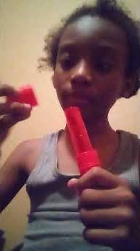 Eating this candy called jumbo push pop candy!