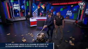 35K views · 336 reactions | Brad De Losa showed the FOX Sports Australia Back Page Team how to smash an Underhand Chop last night, watch to see if host Tony Squires could get the axe out the log when he'd finished! | STIHL Timbersports | Facebook