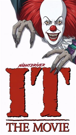 Nightdriver on Instagram: "IT (1990) in Anime! #pennywise #pennywisetheclown #itmovie #itmovie🎈 #itclown #timcurry #georgie #horror #clownaesthetic"