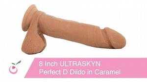 8 Inch ULTRASKYN Perfect D Dildo in Caramel