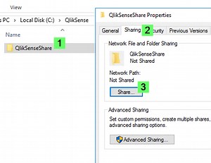How to change the share path in Qlik Sense (Service Cluster)
