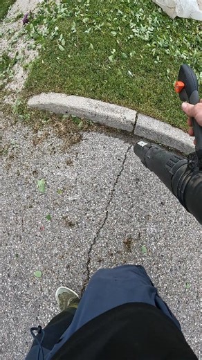 Cleaning this dirty curb with my leaf blower!💨 #cleaning #satisfying #landscaping #lawncare #reels | Landscaping_daily