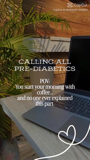POV: You start your morning with coffee… and no one ever explained this part. Coffee itself isn’t the problem ☕️ But when it’s the first thing hitting your stomach — especially if you’re diabetic or pre-diabetic — it can raise cortisol, make blood sugar spike faster, and leave you hungrier a few hours later. One small shift I teach my patients: have something with protein or fiber with your coffee instead of waiting until later. Even a simple breakfast alongside it can help steady energy, reduce