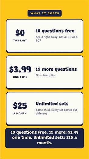 What Does a Custom Math Worksheet Cost? | Marcel, 1st Grade