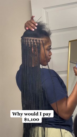 2days but worth it!! 🥹 #knotlessbraids #DIY #atlbraider #smallknotlessbraids