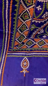 6.7K views · 44 reactions | The Gujaratistitch sari showcases vibrant embroidery and are known for intricate work and colorful thread patterns. The sari reflects rich folk tradition勺 To Grab one, Contact 8961077007 #orchids #orchidsboutique #stitch #handembroidery #embroidery #GUJRATISTITCH #exclusive | Orchids Boutique | Facebook