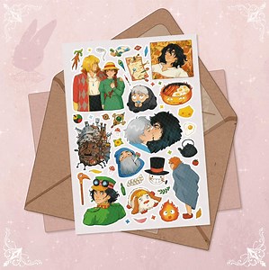 Howl's Moving Castle Sticker Sheet: Anime Journaling Stickers - Etsy