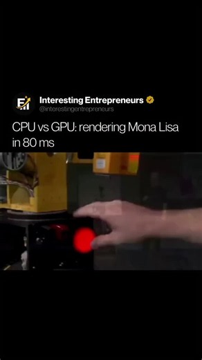 A CPU and a GPU can be given the same visual task — but they approach the work very differently. In this demo, the Mona Lisa is rendered pixel by pixel to show the contrast. A CPU handles a smaller number of complex operations extremely well, while a GPU is designed to process thousands of simpler calculations in parallel. That parallelism is why GPUs are so important for graphics, scientific computing, and modern AI workloads. In the demonstration, the GPU completes the Mona Lisa render in just