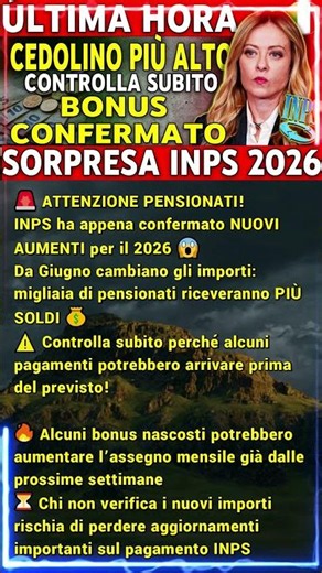 ⚠️ ULTIM’ORA INPS | 💶 Pensioni Più Alte a Giugno 2026 | 🚨 Ecco Chi Guadagna di Più