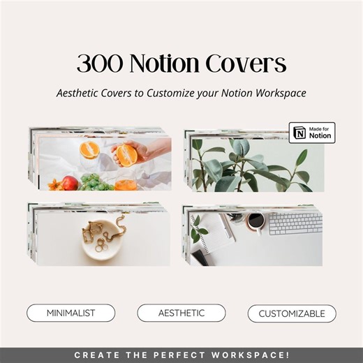 Notion Covers Bundle, Aesthetic Notion Covers, Banner Notion, Images Cover, Notion Customization Set, Minimalist Notion Dividers, Pictures - Etsy