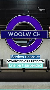 There is currently no service on the Elizabeth Line between Paddington and Abbey Wood due to a power supply failure. This is the scene at Woolwich station, where the barriers are closed. | London Live | Facebook
