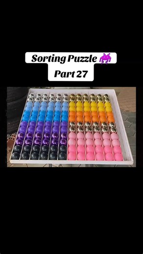 Color Balls Sorting ASMR Puzzle Challenge pt 27 #ASMR #puzzle #challenge #foryou #1millionaudition