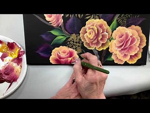 Learn to Paint One Stroke - LIVE With Donna: Metallic & Neon Roses & Leaves Part 2 | Dewberry 2025