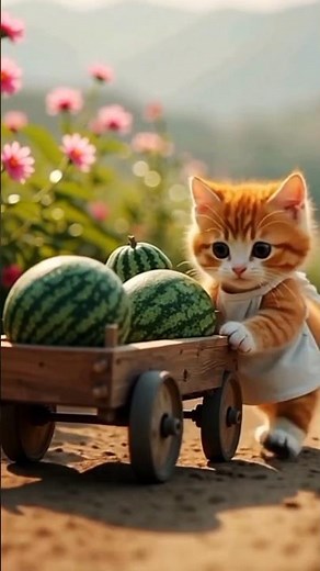 Cat vs Watermelon 🍉😂 | Funniest Cat Moments Ever!”#shorts