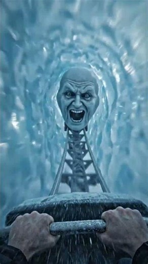 Frozen Hell Roller Coaster POV ❄️ #horror #rollercoaster #pov #shorts #scary