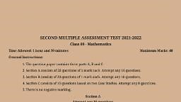 Second Sample paper class -9th maths.pdf - MATHS Class 9th - Notes - Teachmint