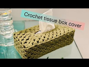 Crochet Tissue Box Cover / step by step Tutorial For Beginners