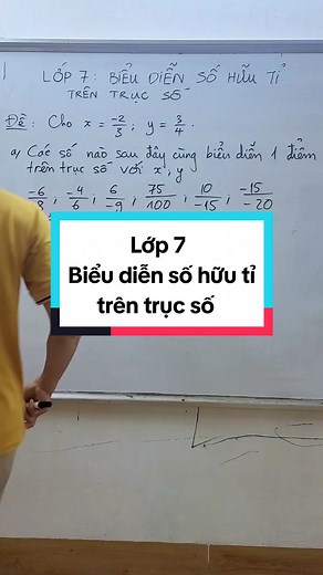 Toán lớp 7 - Biểu diễn số hữu tỉ trên trục số#thaygiangtoan #math #LearnOnTikTok