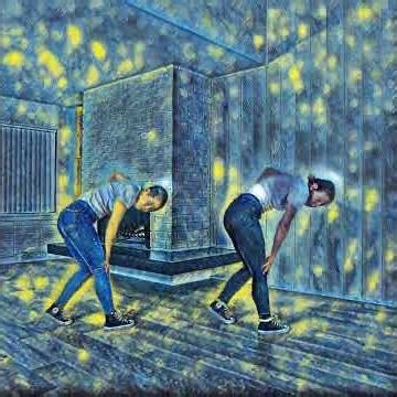 Dancing Video Stylized with “Starry Night” | Feed-Forward Neural Style Transfer (α = 0.5, 1024×1024)