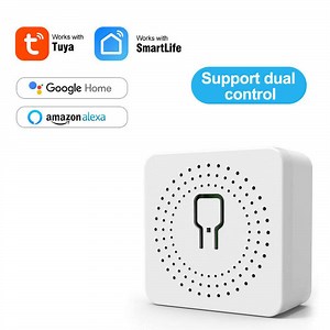 [Hot Item] Mvava RoHS CE 16A Mini WiFi Zigbee DIY Smart Switch No Neutral 1 Gang 2 Way Control Module Interrupter Smart Touch Light Switch