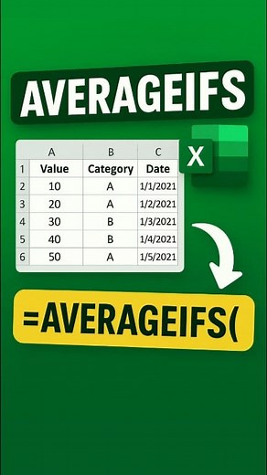 How to use Averageifs in Excel quickly ⚡ # #reelviral #exceltips #exceltutorial #Excel | EasyOffice