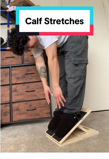 Effective Calf Stretches Using a Wooden Board