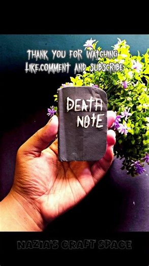 DIY MINI DEATH NOTE ✨ #diy #mini #death #note #deathnote #notebook #craftyhome #homemadepapercraft