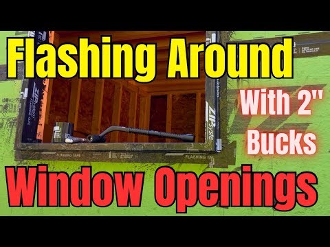 Adding Zip Flashing Tape Around Window Bucks