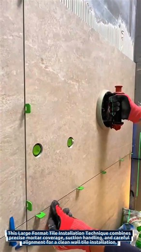 Large Format Tile Installation Technique for Precise Wall Tile Alignment