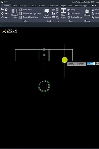 How to draw threaded holes quickly using AutoCAD Mechanical