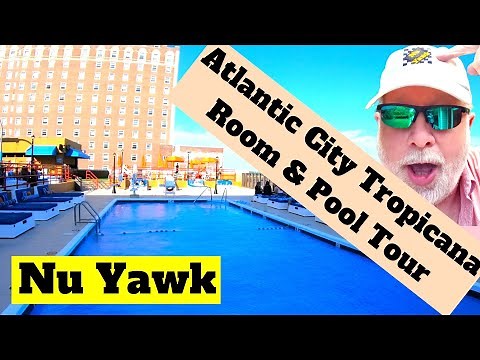 🟡 Atlantic City | Tropicana Hotel & Casino North Tower Room & Roof Top Pool & Cabana Tour! Nice!
