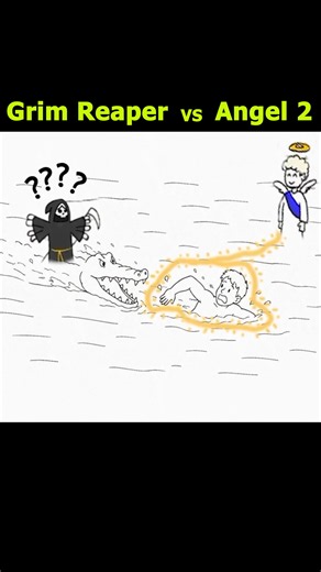 Grim Reaper vs The Angel — Round 2 #hilariousfails #comedy #funny #memes #funnyvideos #fun #fails